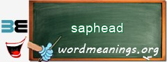 WordMeaning blackboard for saphead